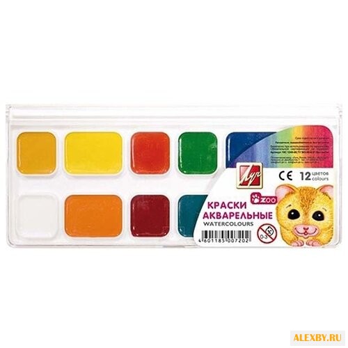 Луч Акварельные краски Zoo 12