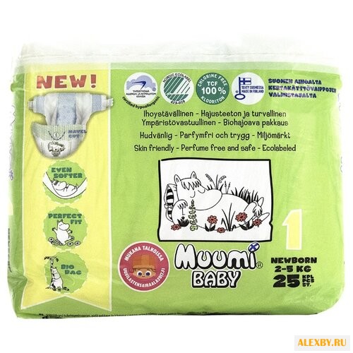 Muumi подгузники Baby 2-5 кг 25