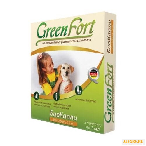 GreenFort БиоКапли от блох для
