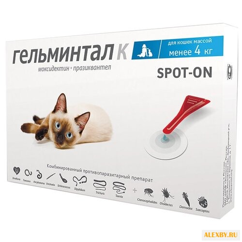 Гельминтал Капли spot-on на