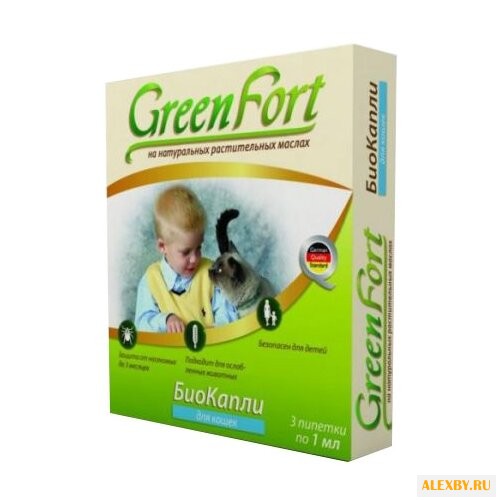 GreenFort БиоКапли от блох для