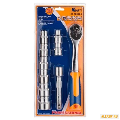 Набор торцевых головок KRAFT KT