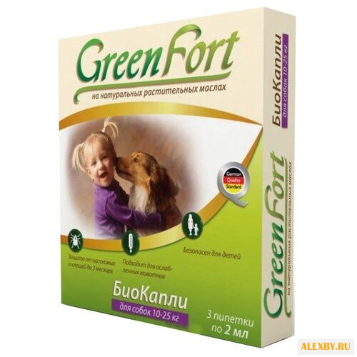 GreenFort БиоКапли от блох для