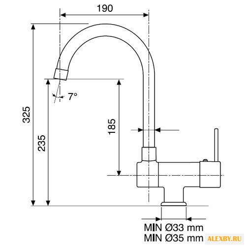 Однорычажный смеситель для