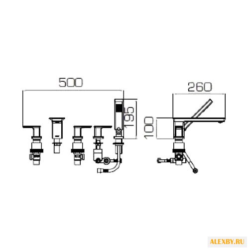 Двухрычажный смеситель для