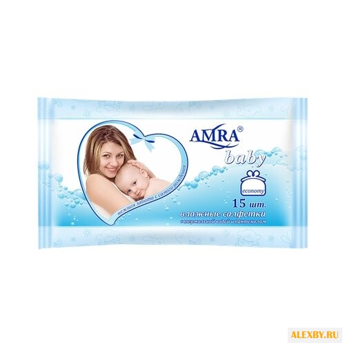 Влажные салфетки Amra Baby с