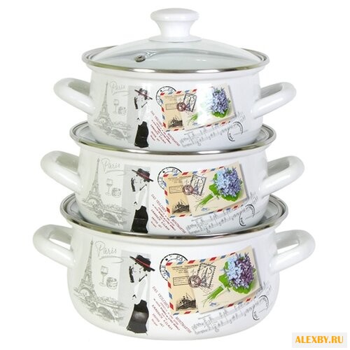 Набор кастрюль КМЗ Фиалка