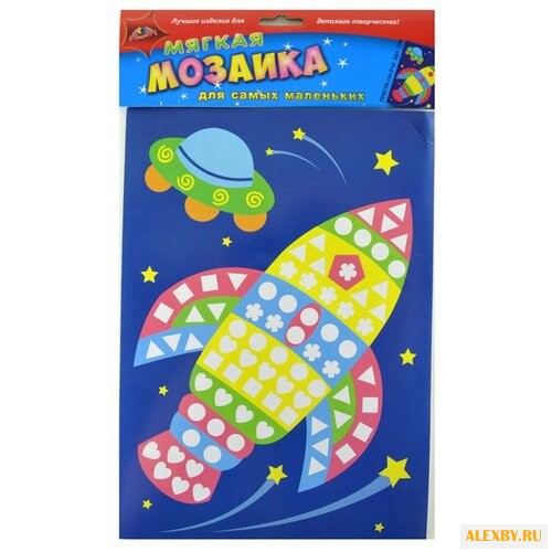 Апплика Мягкая мозаика Ракета
