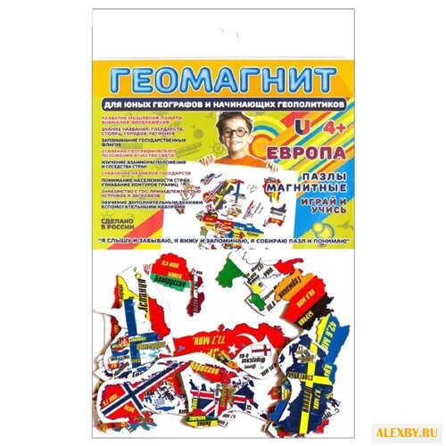 Пазл Гео-Магнит Европа в пакете