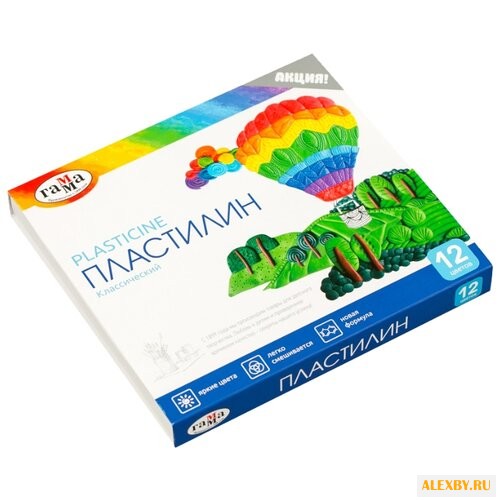 Пластилин Гамма Классический 12