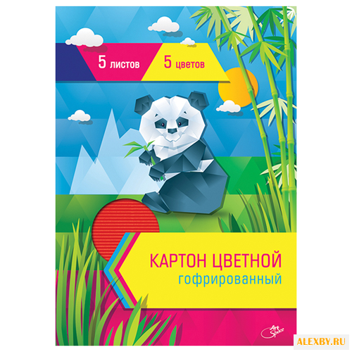 Цветной картон гофрированный