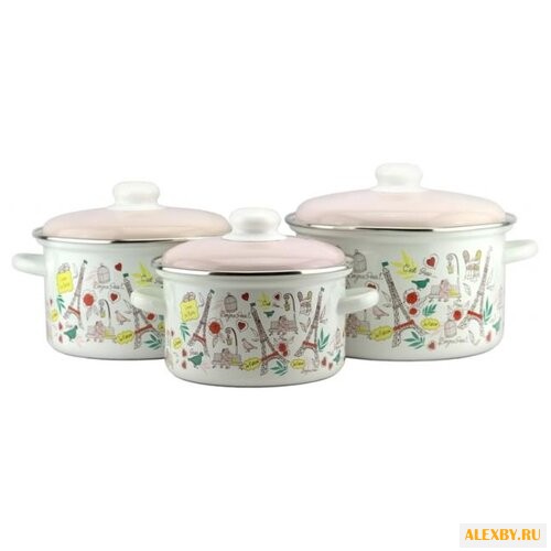 Набор кастрюль Эмаль Париж