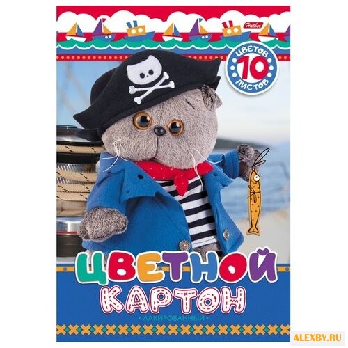 Цветной картон Кот Басик